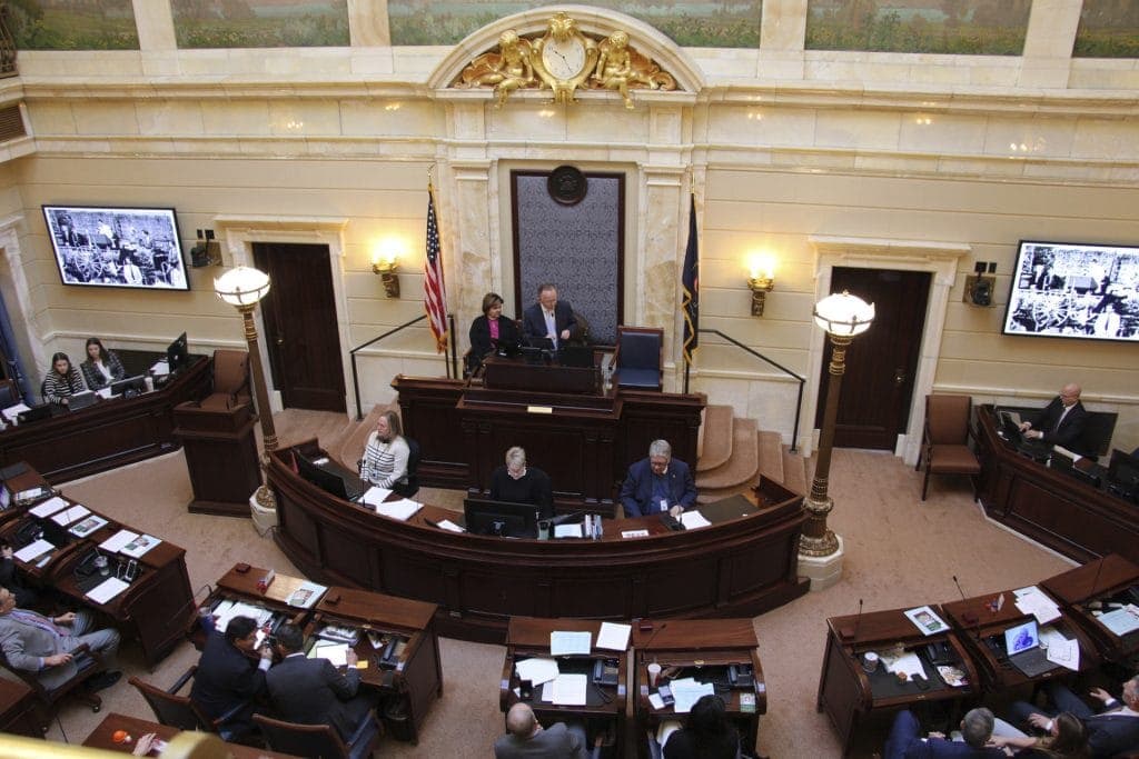 Utah Senate President Stuart Adams gives his opening speech to kick off the state's 2024 legislative session, Tuesday, Jan. 16, 2024, in Salt Lake City.  (AP Photo/Hannah Schoenbaum)